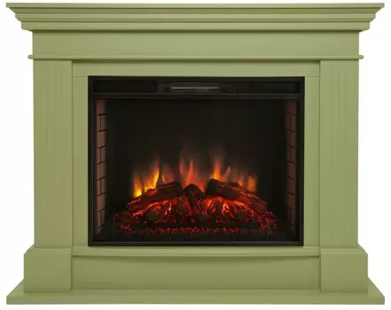 Электрокамин с широким очагом 2D Real-Flame