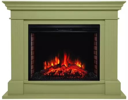 Электрокамин с широким очагом 2D Real-Flame