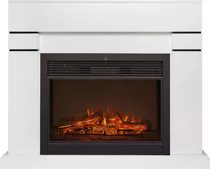 Электрокамин с широким очагом 2D Real-Flame