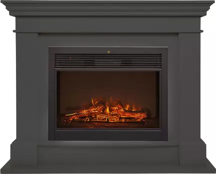 Электрокамин с широким очагом 2D Real-Flame