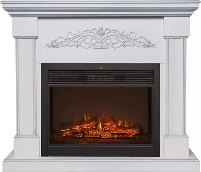 Электрокамин с широким очагом 2D Real-Flame