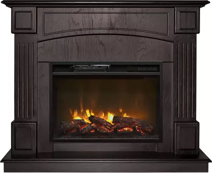 Электрокамин с широким очагом 2D Real-Flame