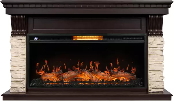 Электрокамин с широким очагом 2D Royal Thermo