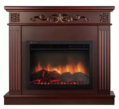 Электрокамин с широким очагом 3D Electrolux