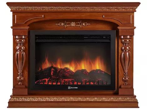 Электрокамин с широким очагом 3D Electrolux
