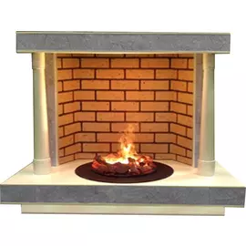 Электрокамин с широким очагом 3D Glenrich