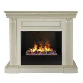 Электрокамин с широким очагом 3D Real-Flame