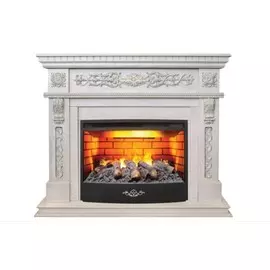 Электрокамин с широким очагом 3D Real-Flame