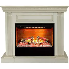 Электрокамин с широким очагом 3D Real-Flame