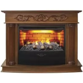 Электрокамин с широким очагом 3D Real-Flame