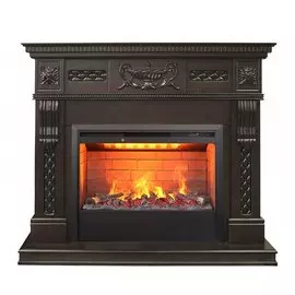 Электрокамин с широким очагом 3D Real-Flame