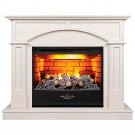 Электрокамин с широким очагом 3D Real-Flame