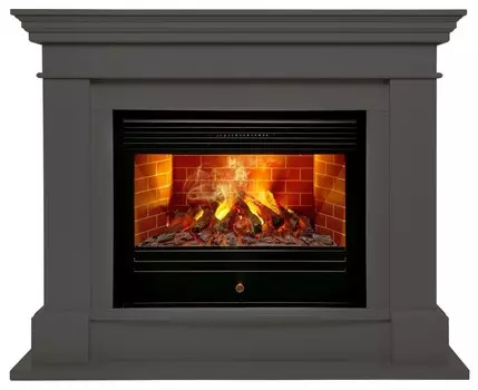 Электрокамин с широким очагом 3D Real-Flame