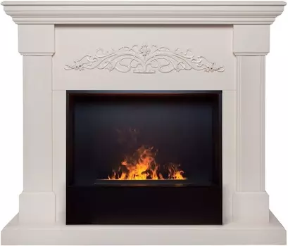 Электрокамин с широким очагом 3D Real-Flame