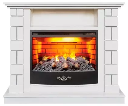 Электрокамин с широким очагом 3D Real-Flame