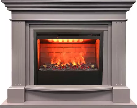 Электрокамин с широким очагом 3D Real-Flame