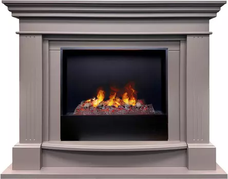 Электрокамин с широким очагом 3D Real-Flame