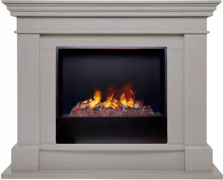 Электрокамин с широким очагом 3D Real-Flame