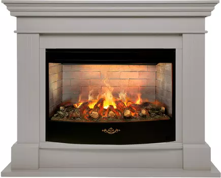 Электрокамин с широким очагом 3D Real-Flame