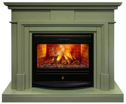 Электрокамин с широким очагом 3D Real-Flame