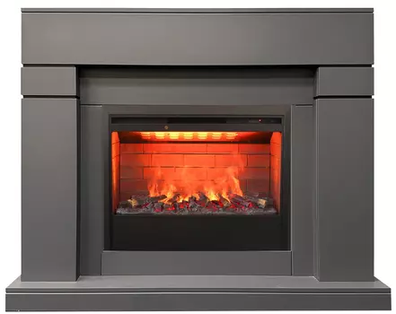 Электрокамин с широким очагом 3D Real-Flame