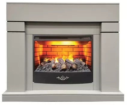 Электрокамин с широким очагом 3D Real-Flame