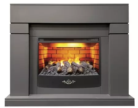 Электрокамин с широким очагом 3D Real-Flame