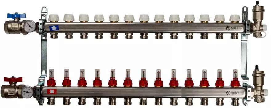 Коллектор с расходомерами STOUT