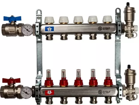 Коллектор с расходомерами STOUT
