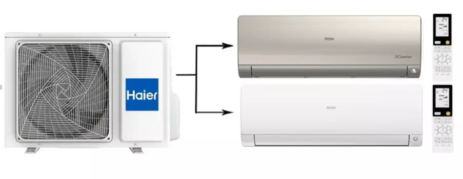 Мульти сплит-система на 2 комнаты Haier