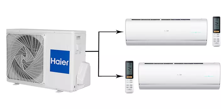 Мульти сплит-система на 2 комнаты Haier