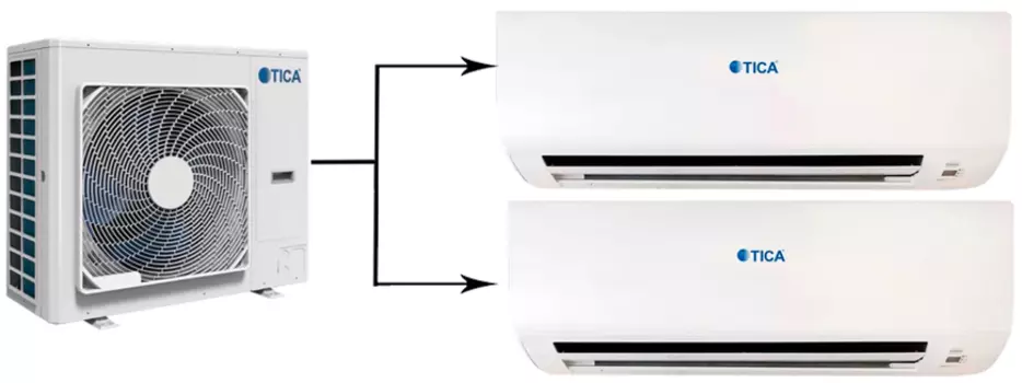 Настенный тепловой насос мощностью 90 м2 - 9 кВт TICA