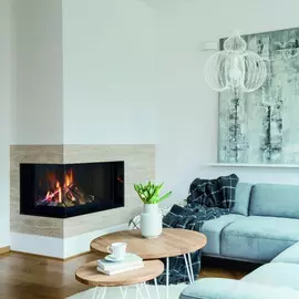 Панорамный газовый камин Karma