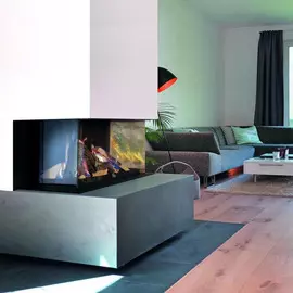 Панорамный газовый камин Karma