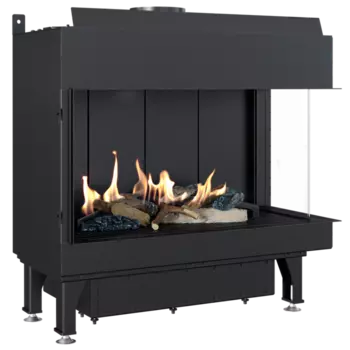 Панорамный газовый камин Kratki