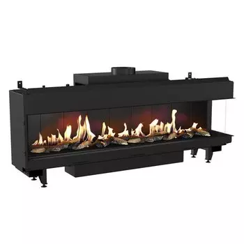 Панорамный газовый камин Kratki