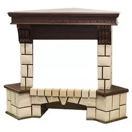 Угловой широкий портал Real-Flame