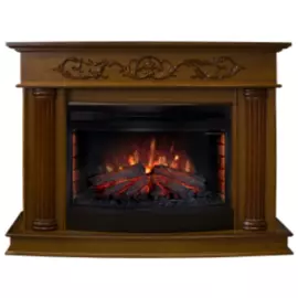 Электрокамин с широким очагом 2D Real-Flame