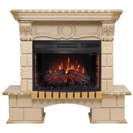 Электрокамин с широким очагом 2D Real-Flame