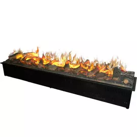 Широкий 3D камин (очаг) с эффектом живого огня Glenrich