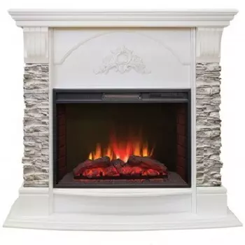 Стильный электрокамин с приятным звуком Real-Flame