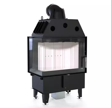 Угловая левая дровяная топка DEFRO