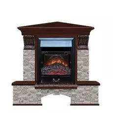 Угловой электрокамин с эффектом живого огня Glenrich