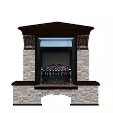 Угловой камин с эффектом живого пламени Glenrich