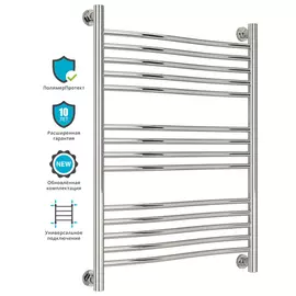 Водяной полотенцесушитель шириной 610 - 700 мм Сунержа
