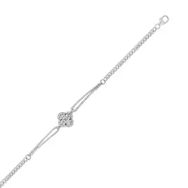 Браслет c бриллиантами и рубином