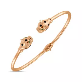 Браслет жесткий c эмалью и фианитами