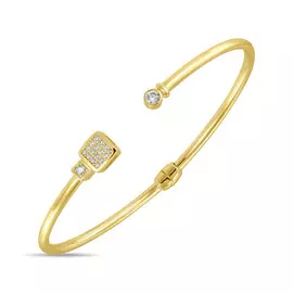 Браслет жесткий c фианитами