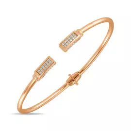 Браслет жесткий c фианитами