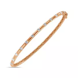 Браслет жесткий c выращенным бриллиантом